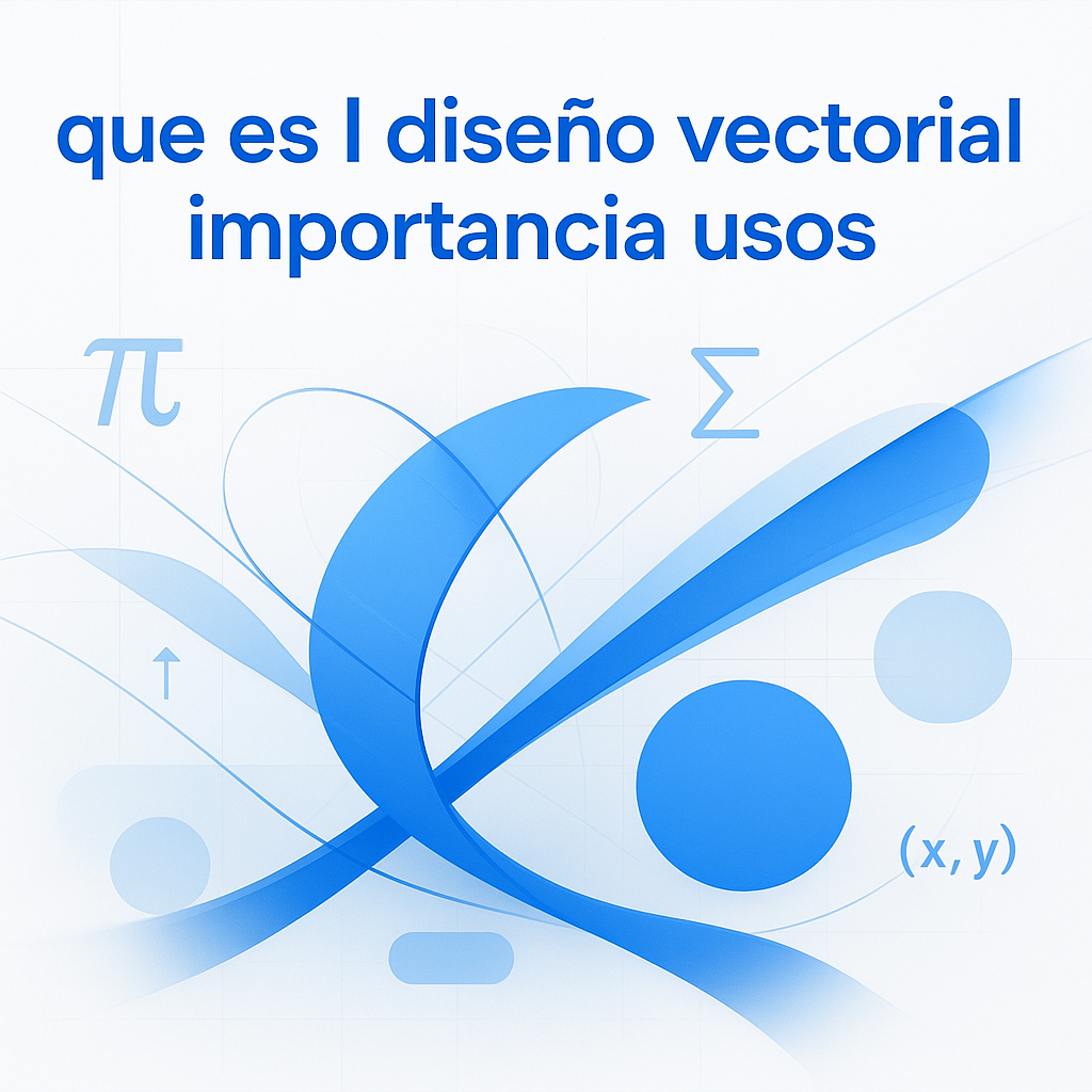 Header image showing abstract vector art with geometric shapes and mathematical elements, modern tech style, for an article on the significance and applications of vector graphics.
