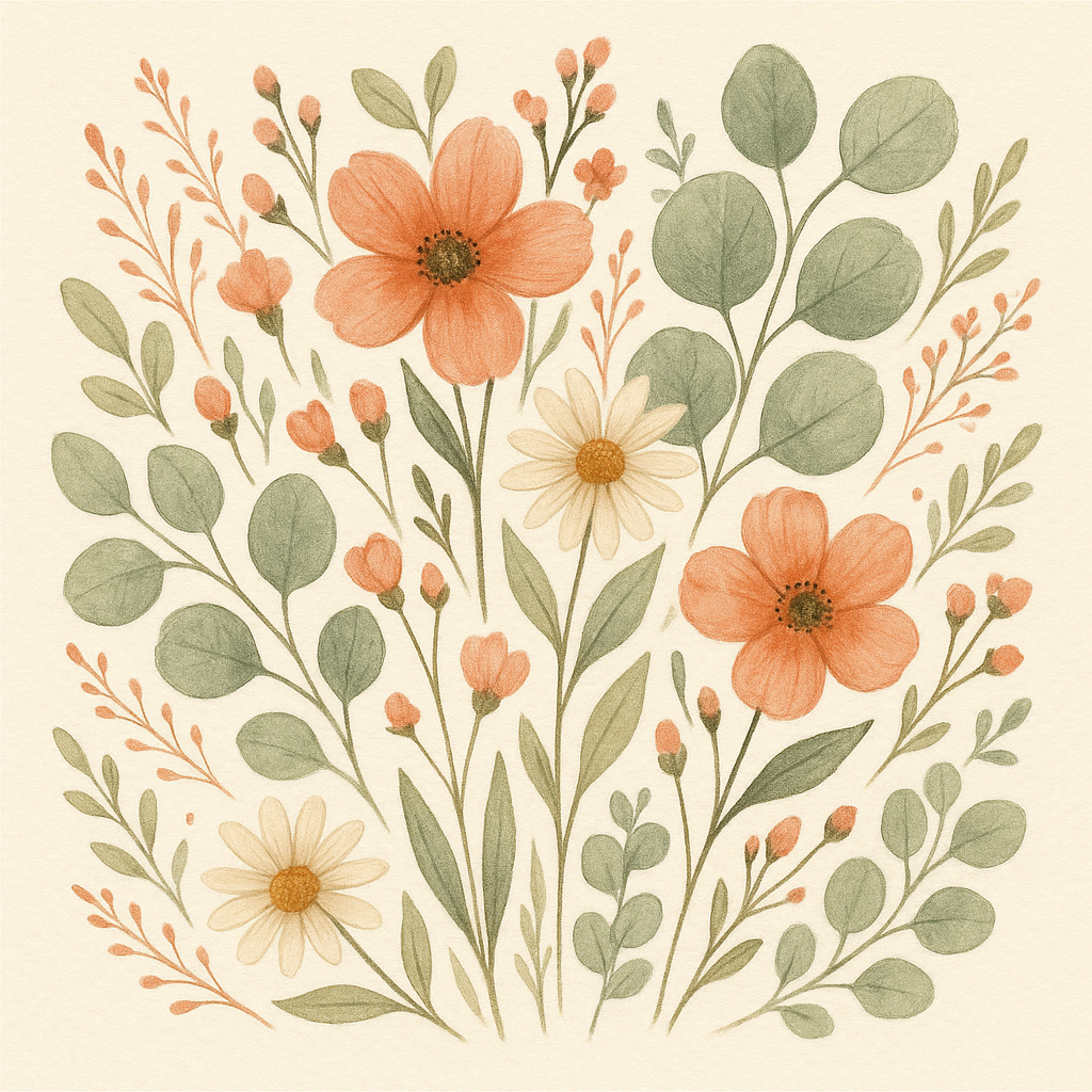 Ilustración botánica digital en Procreate